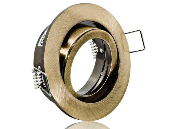 LED Einbaustrahler Altmessing Rund