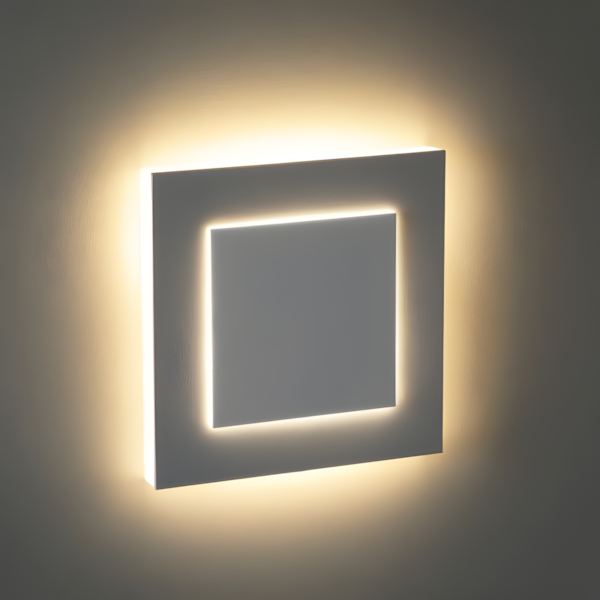 Treppenbeleuchtung - LED Wandeinbauleuchte in Weiß 3D - 230V 1,5W