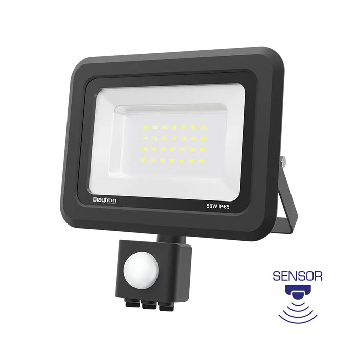 LED Flutlichtstrahler mit Bewegungssensor 50W | kaltweiß 6500K | IP54