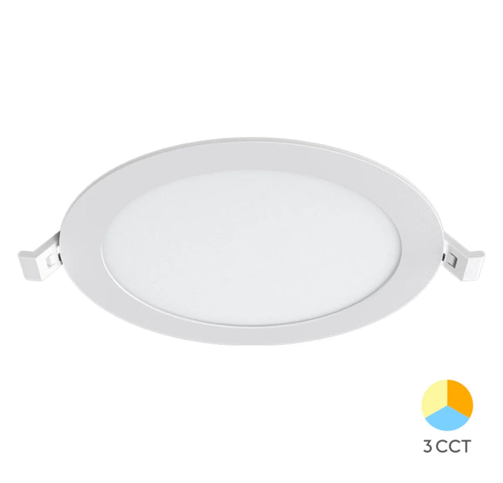 LED Panel Einbauleuchte rund 15W IP20 Ø 18,5 cm | CCT (warmweiß 3000K, neutralweiß 4200K, kaltweiß 6400K)