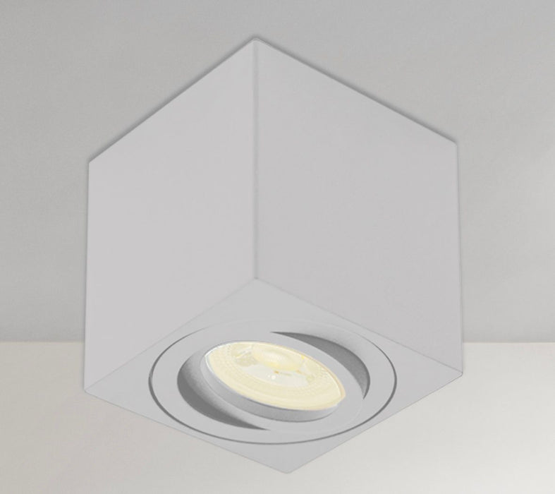 LED Aufbauleuchte Weiß Eckig – GU10 – 5W – Dimmbar – 230V