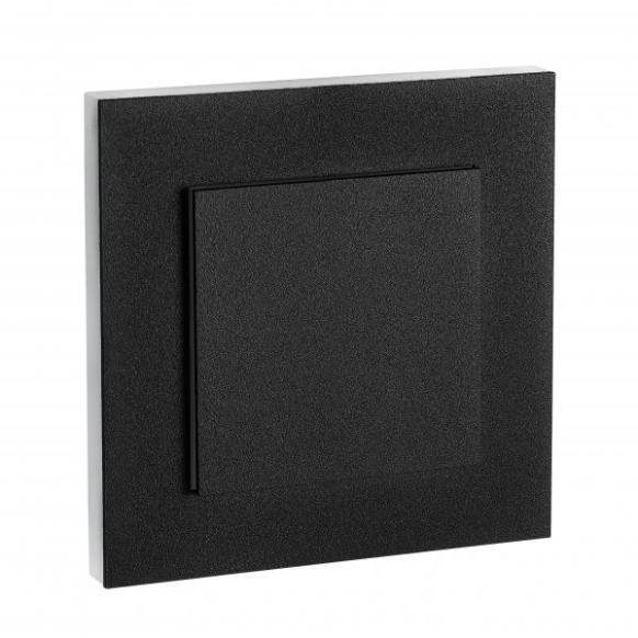 Treppenbeleuchtung - LED Wandeinbauleuchte in Schwarz 3D - 230V 1,5W