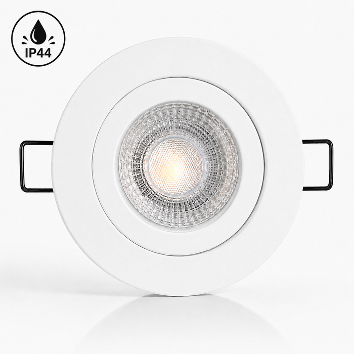 LED Einbaustrahler GU10 5W – IP44 Weiß Matt – Einbaumaß 57 mm – 3000K/4000K/6000K – 400 Lumen