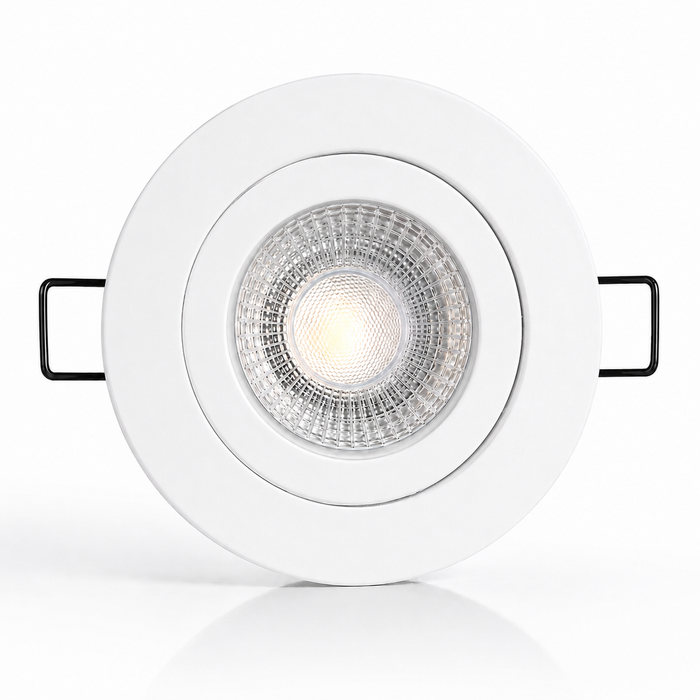 LED Einbaustrahler 68mm Weiß Matt GU10 Schwenkbar 5W 3-fach Lichtfarbe 3000K-6000K