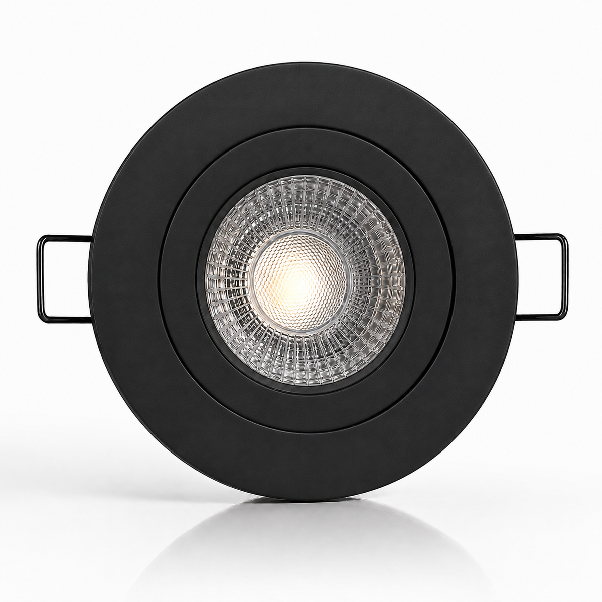 LED Einbaustrahler 68mm Schwarz Matt GU10 Schwenkbar 5W 3-fach Lichtfarbe 3000K-6000K