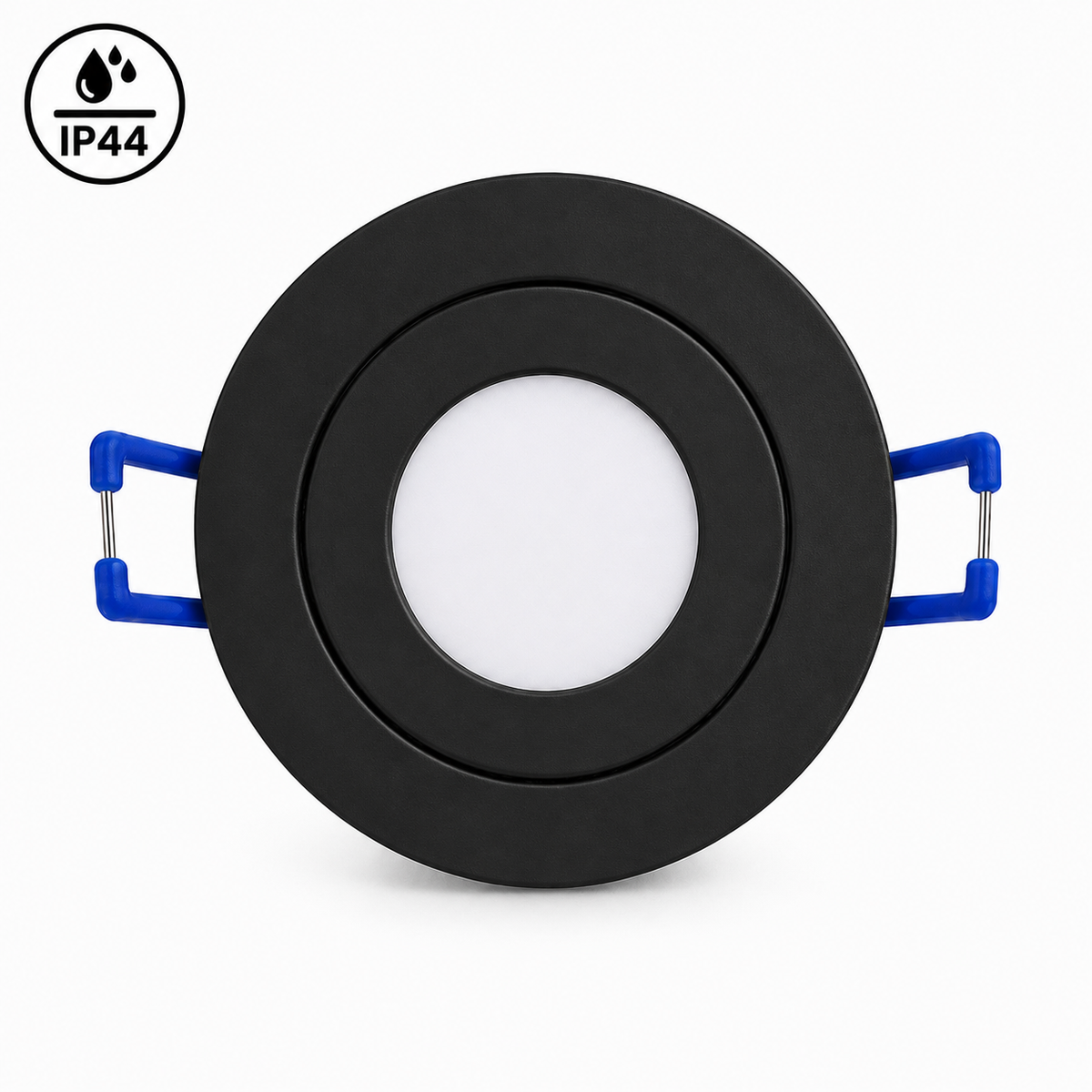 Mini LED Einbaustrahler 3W 230V IP44 schwarz Matt – Dimmbar, 3000K/6000K, Ø55mm