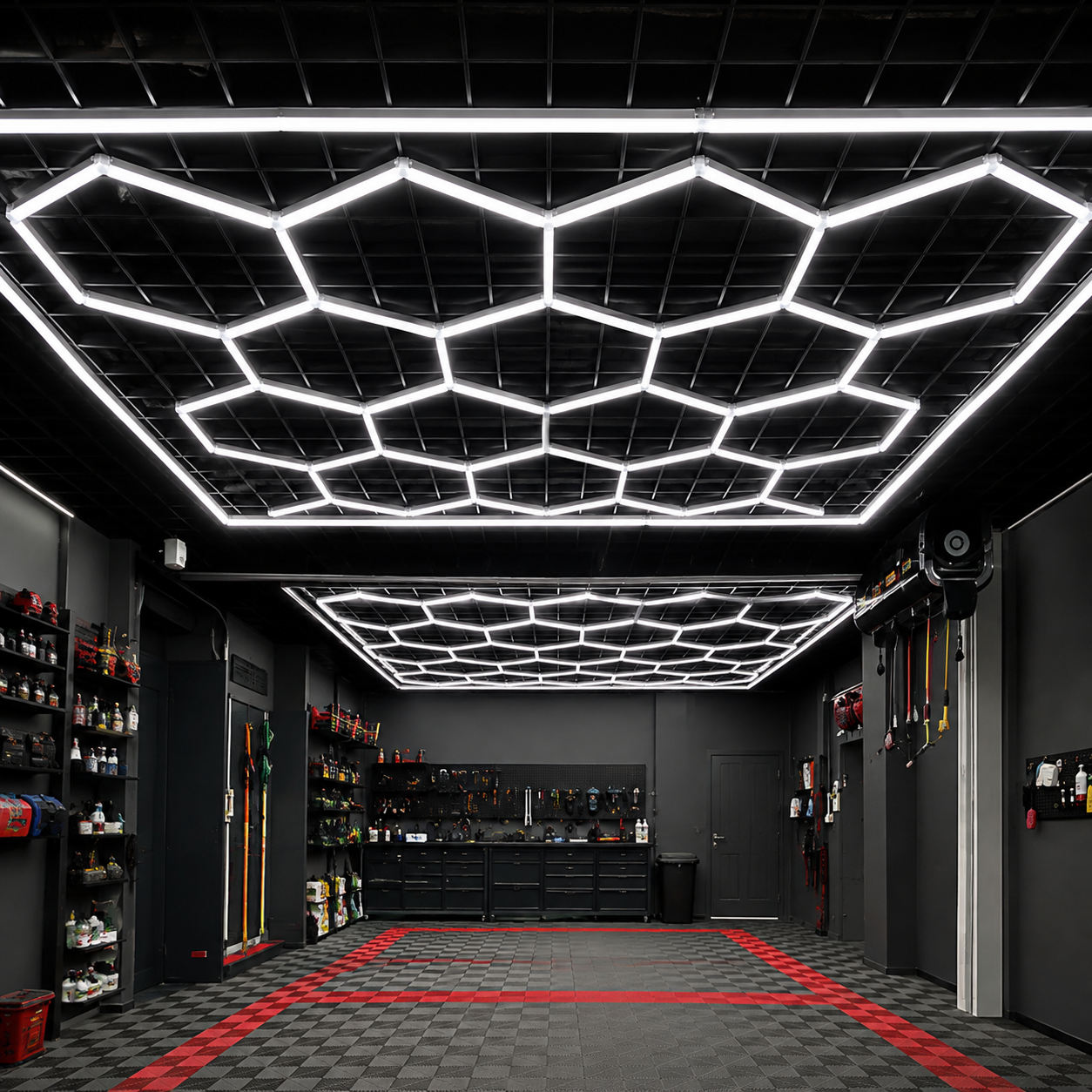 LED Hexagon Deckenbeleuchtung 654W – 6500K Kaltweiß