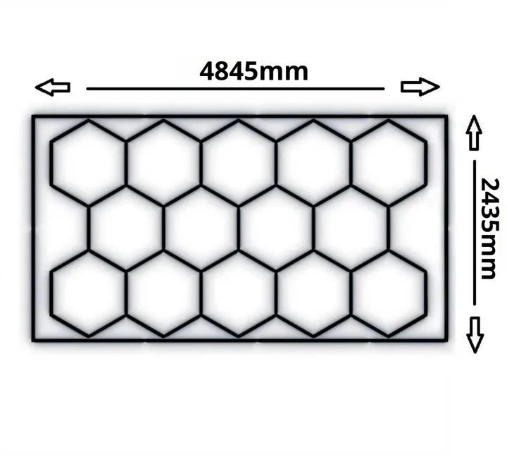 Hexagon LED Set inkl. LED-Rahmen 6500K