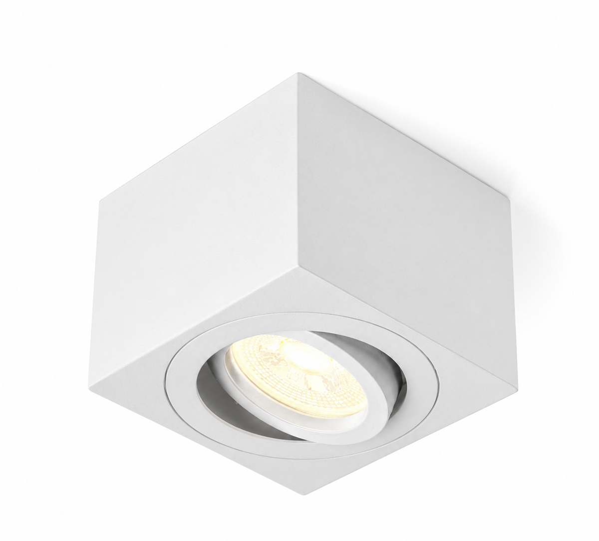 LED Aufbauleuchte Flach – Weiß Eckig – 5W – Dimmbar – 230V