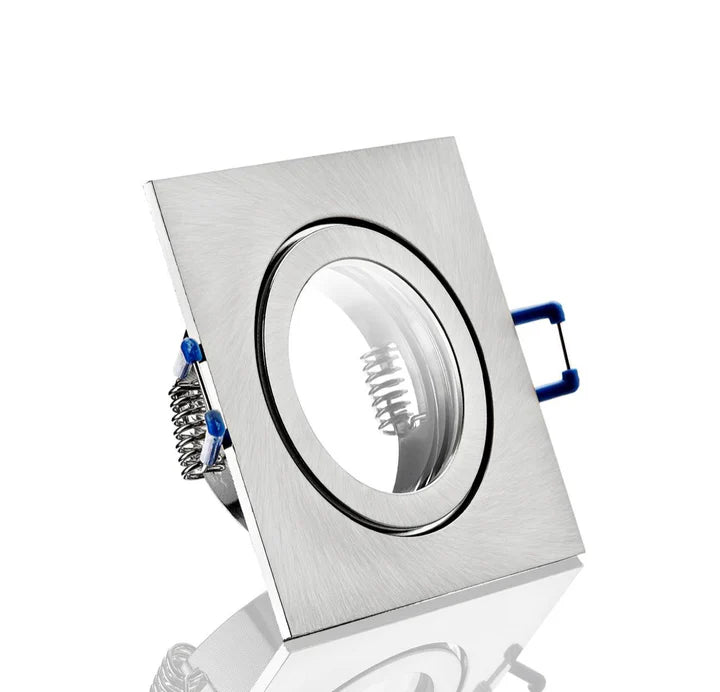 LED Einbaustrahler | IP44 | Eckig | Eisengebürstet