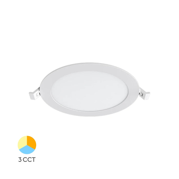 LED Panel Einbauleuchte rund 12W IP20 Ø 15,5 cm | CCT (warmweiß 3000K, neutralweiß 4200K, kaltweiß 6400K)