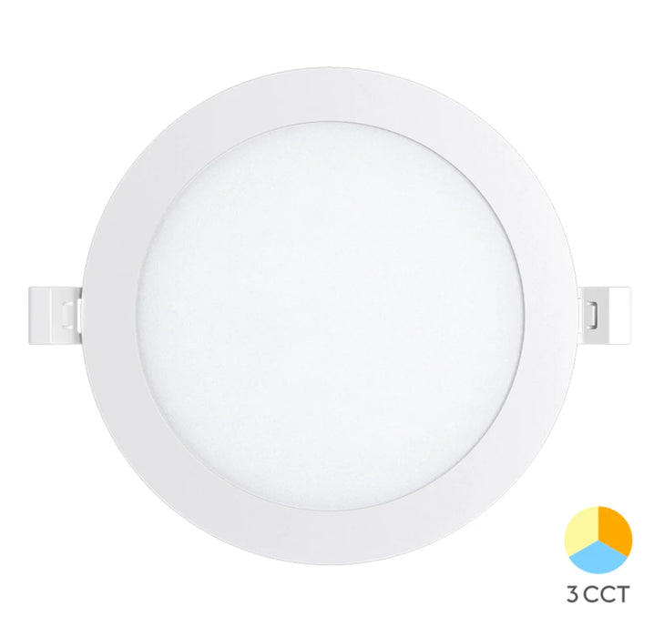 LED Panel Einbauleuchte rund 15W IP20 Ø 18,5 cm | CCT (warmweiß 3000K, neutralweiß 4200K, kaltweiß 6400K)