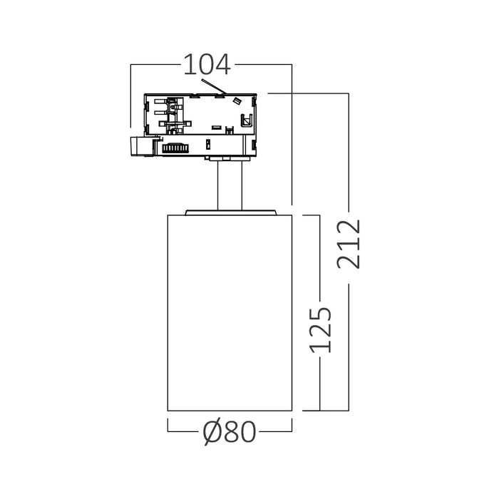 LED Schienen-Strahler | 30W | schwarz | CCT | 3 Phasen