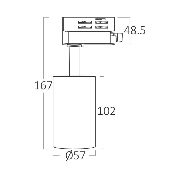 LED Schienen-Strahler | GU10 | 3 Phasen | IP20 | weiß