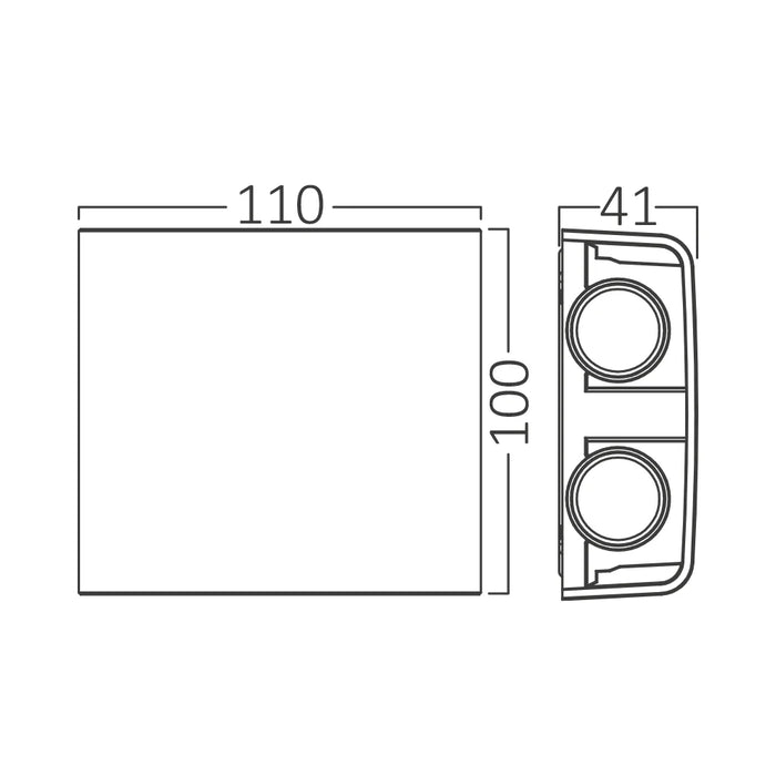 LED Wandleuchte Schwarz 4W | CCT | IP65