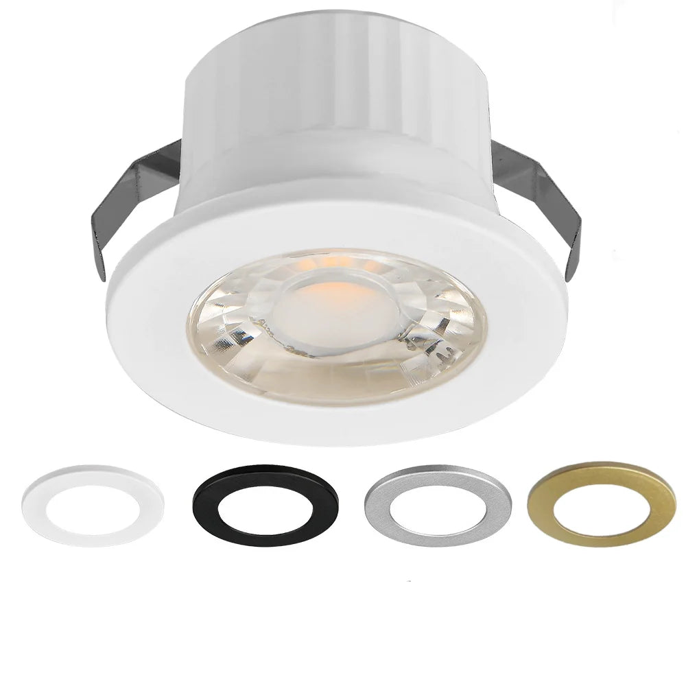 LED Einbauspot Minispot 3W IP54 rund weiß/schwarz/gold/silber